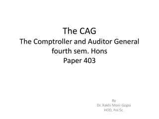 Role and Responsibilities of the Comptroller and Auditor General of India