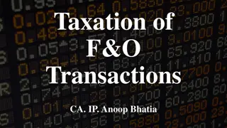 Taxation and Reporting of Futures and Options (F&O) Transactions