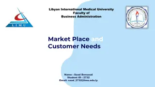 Market Place and Customer Needs
