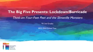 Big Five Presents: Lockdown/Barricade Think-on-Your-Feet with Peet and the Slimeville Monsters for TK-3rd Graders 2023-2024