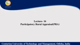 Participatory Rural Appraisal (PRA) at Centurion University