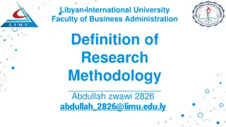 Research Methodology in Business Administration at Libyan International University