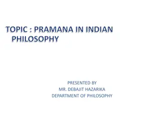 Understanding Pramana in Indian Philosophy by Mr. Debajit Hazarika