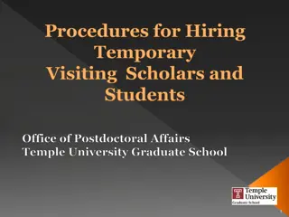 Procedures for Hiring Temporary Visiting Scholars and Students at Temple University Graduate School