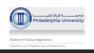 Databases and Database Applications