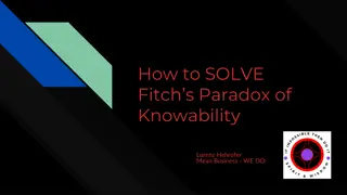 Solving Fitch's Paradox of Knowability Using Fractal Mathematics