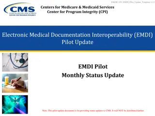 EMDI Pilot Update Status and Progress Report