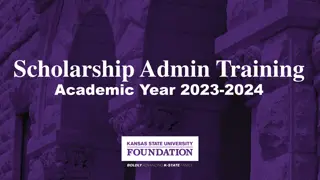 Scholarship Administration for Academic Year 2023-2024