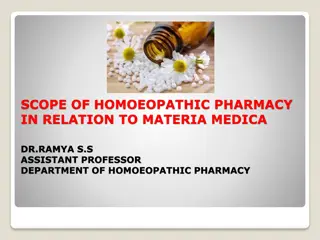 Role of Homoeopathic Pharmacy in Understanding Materia Medica