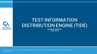 Comprehensive Training Module for Test Information Distribution Engine (TIDE)