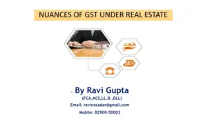 GST Nuances in Real Estate