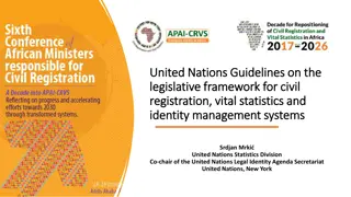 United Nations Legal Identity Agenda and Civil Registration Guidelines