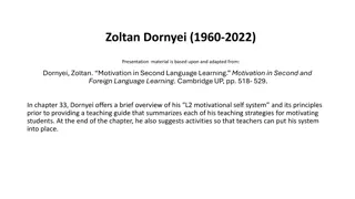 Enhancing Language Learning Motivation: Insights from Zoltan Dornyei's L2 Motivational Self System