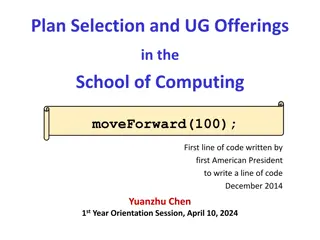Computing Degree Plans and Offerings at School of Computing