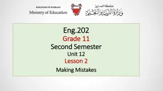 Recognizing Mistakes in Reading Texts - Eng.Eng.202 Grade 11 Lesson 2