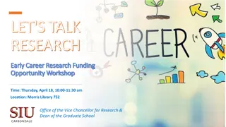 Early Career Research Funding Opportunities Workshop