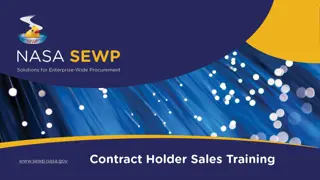 NASA SEWP Contract Holder Sales Training