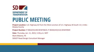 Public Meeting for S.D. Highway 63 Improvement Project in Dewey County