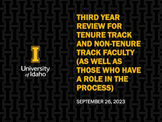 Third-Year Review for Tenure-Track and Non-Tenure-Track Faculty