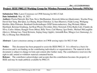 Latest Consensus on UWB Sensing for 802.15.4ab
