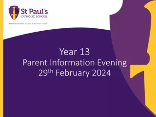 Apprenticeships and Student Finance for Year 13 Students - Parent Information Evening