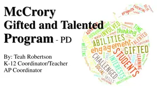 McCrory Gifted and Talented Program Overview