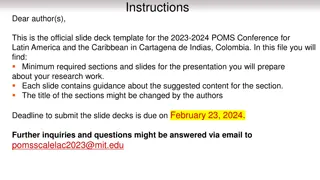 Official Slide Deck Template for 2023-2024 POMS Conference in Cartagena de Indias, Colombia