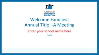 School Title I-A Program Annual Meeting Presentation