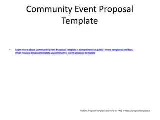 Community Event Proposal Template and Guide