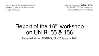 Workshop Report on Implementation of UN Regulations R155 & R156