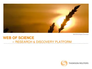 WEB OF SCIENCE – RESEARCH & DISCOVERY PLATFORM