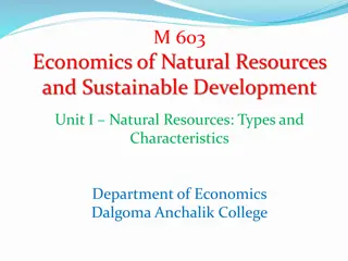 Natural Resources and Resource Economics