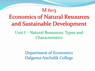Understanding Natural Resources and Resource Economics