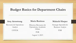 Budget Basics for Department Chairs - Understanding Funds and Processes