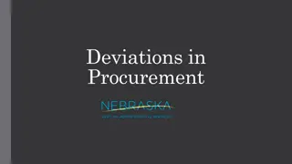 Deviations in Procurement Process