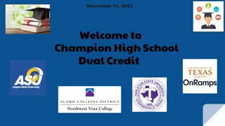 Dual Credit Options at Champion High School