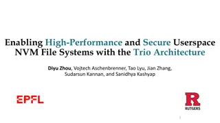Enhancing Userspace NVM File Systems with Trio Architecture