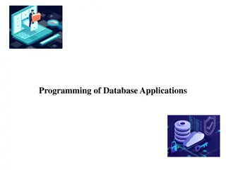 Programming of Database Applications