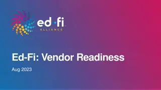 Ed-Fi: Vendor Readiness