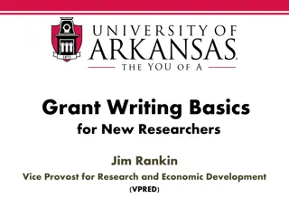 Grant Writing Basics for New Researchers