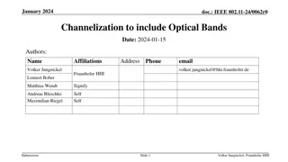 Channelization to Include Optical Bands in IEEE 802.11 Standards