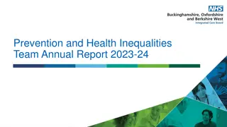 Progress in Prevention and Health Inequalities - Annual Report 2023-24