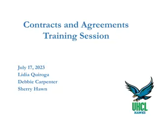 Contracts and Agreements Training Session Overview