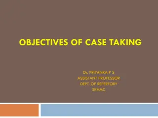 Objectives of Case Taking in Homeopathy