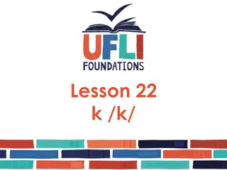 Lesson 22: Learn the /k/ sound with engaging images