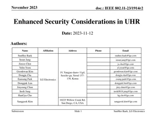 Enhanced Security Considerations in IEEE 802.11-23 for UHR