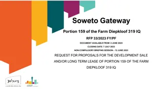 Development Opportunity in Soweto: Portion 159 of Farm Diepkloof