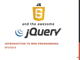 Introduction to Web Programming with JavaScript