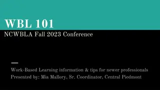 Work-Based Learning Tips for New Professionals: Insights from Mia Mallory at NCWBLA Fall Conference