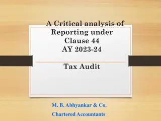 Understanding the Need for Reporting Under Clause 44 in Tax Audit